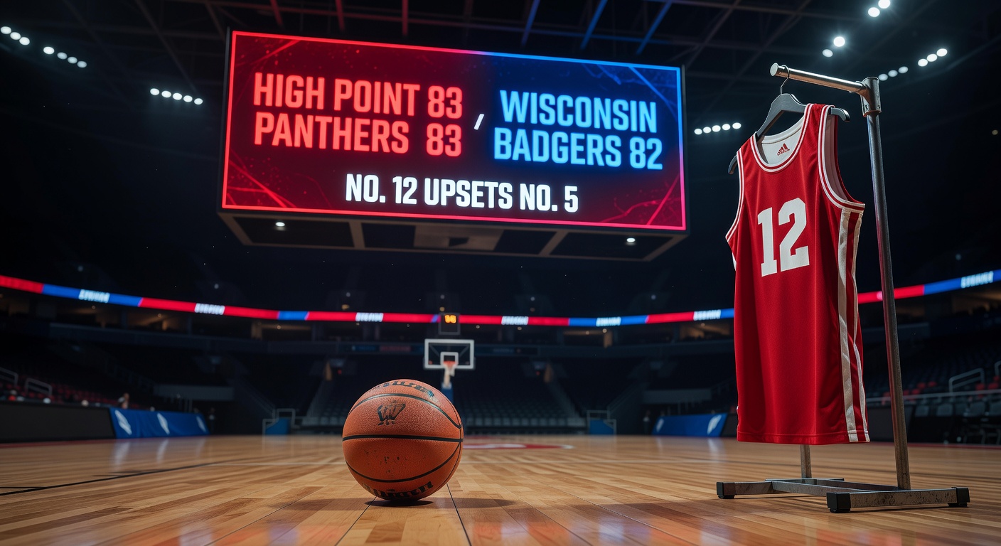 No. 12 High Point upsets No. 5 Wisconsin 83-82 in NCAA men's tournament first round
