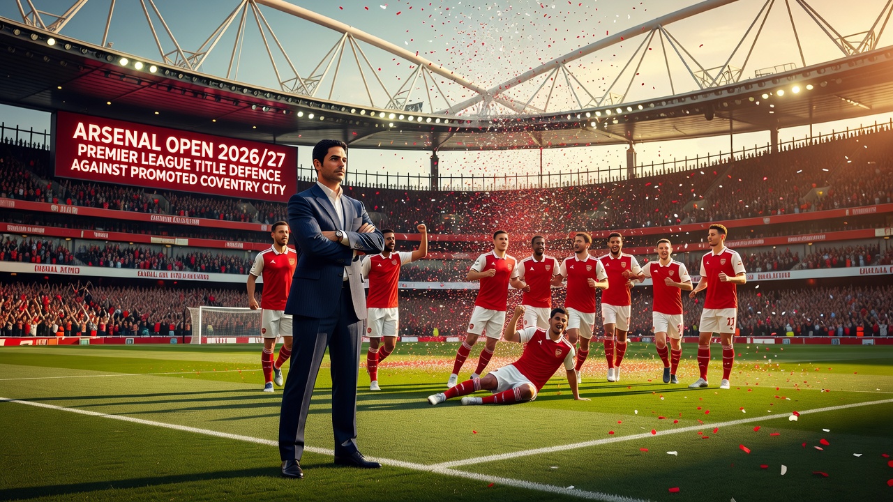 Arsenal Open 2026/27 Premier League Title Defence Against Promoted Coventry City