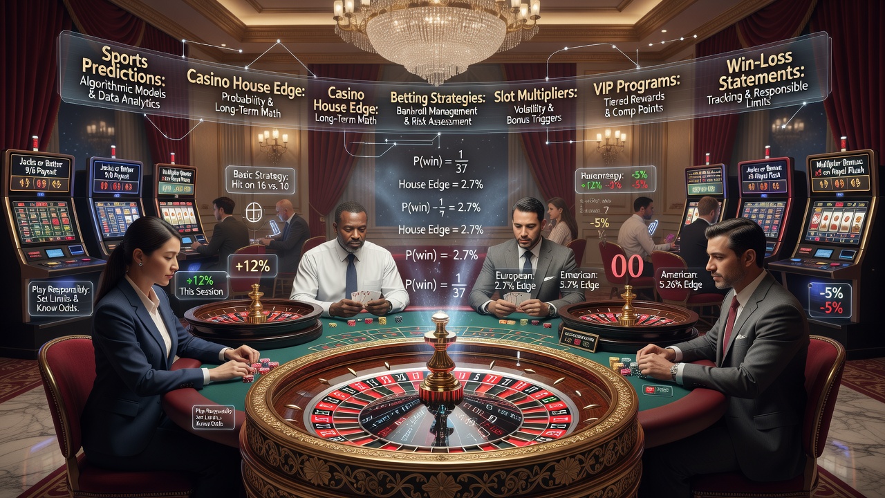 The Complete Guide to Sports Predictions, Casino House Edge, Betting Strategies, Slot Multipliers, VIP Programs, and Win-Loss Statements