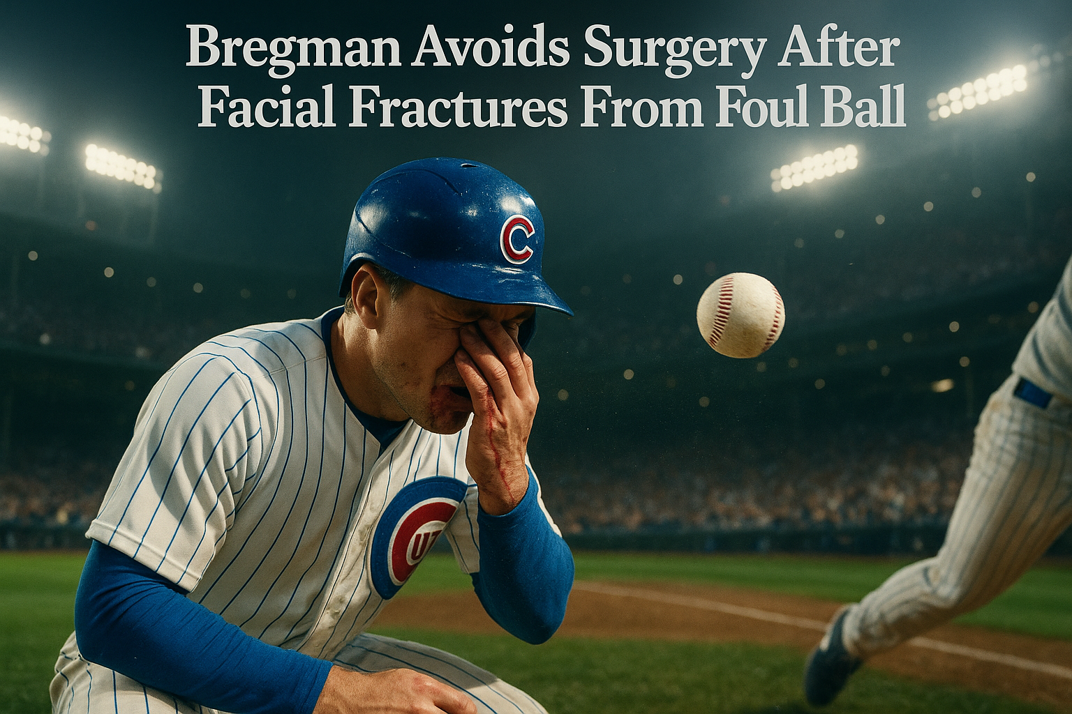 Bregman Avoids Surgery After Facial Fractures From Foul Ball